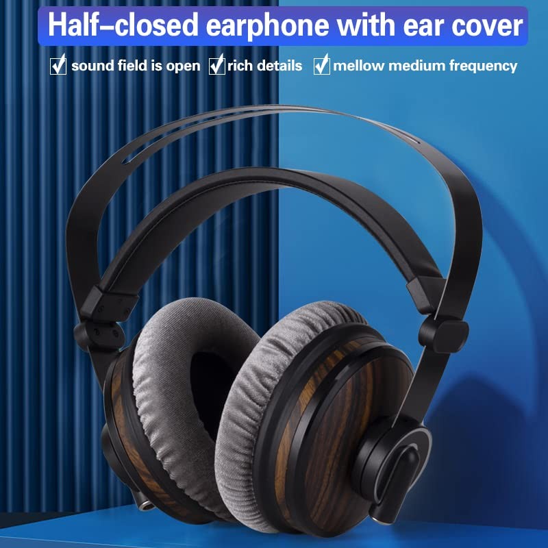 lotoraia HiFi Music Studio Monitor Headphones – 50mm Drivers Unit and 3.5mm/6…