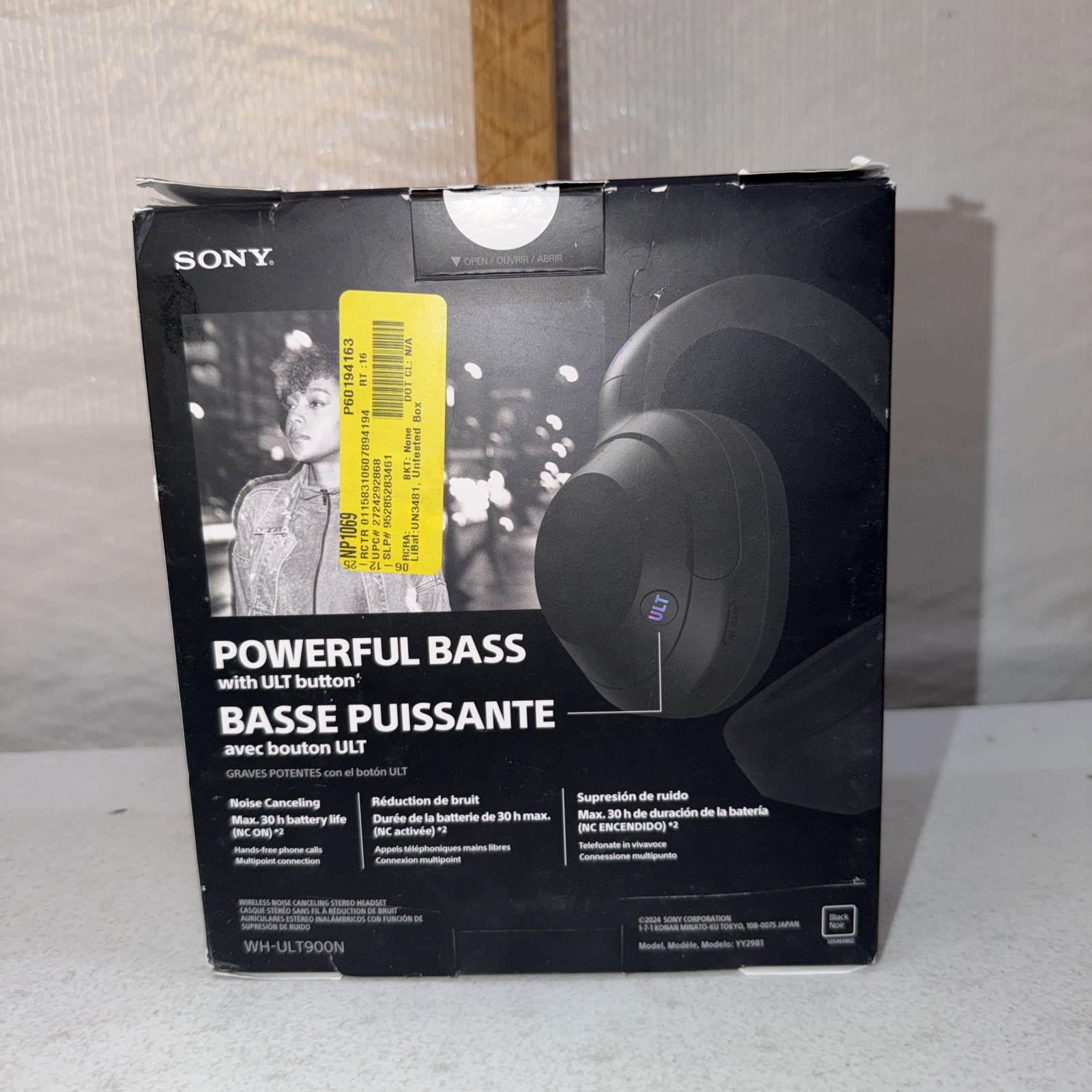 Sony ULT WEAR Wireless Noise Canceling Headphones – Black WHULT900N/B