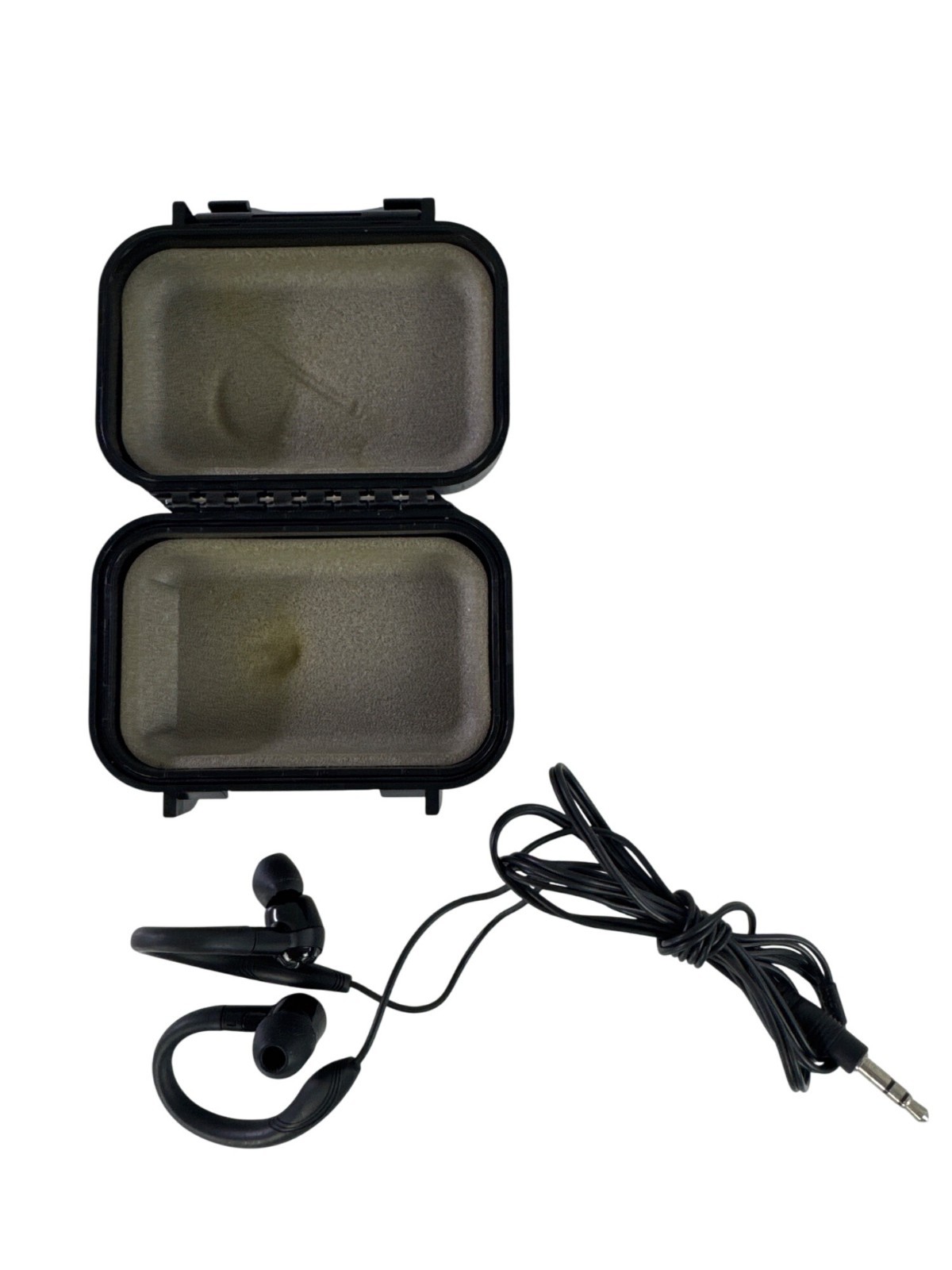 JVC Black Sports Sweat Proof Secure Fit Earhook Stereo Earbuds 10-20KHz + case