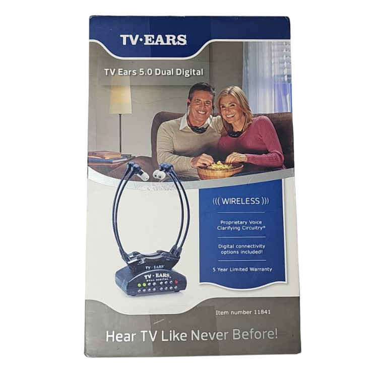 TV Ears 5.0 Dual Digital Wireless TV Headset System 2 Headsets 11841