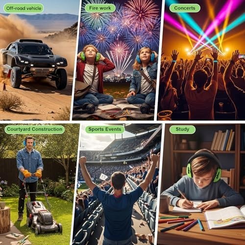 12 Pcs Kids Noise Cancelling Headphones – 27dB Ear Protection Earmuffs for Adult