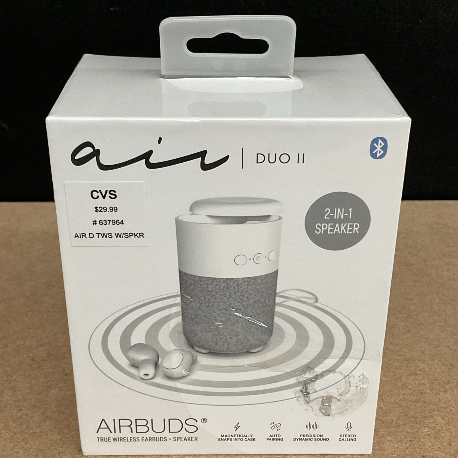 Air Duo II Magnetic Airbuds, True Wireless Earbuds w/Bluetooth 2-IN-1 Speaker