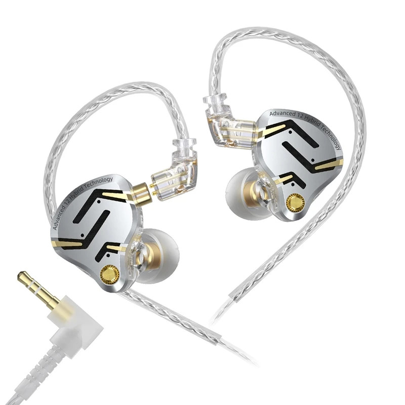 KZ ZS12 PRO 2 Hybrid IEM Earphones 1DD+5BA Drivers Detachable 3.5mm/USB-C