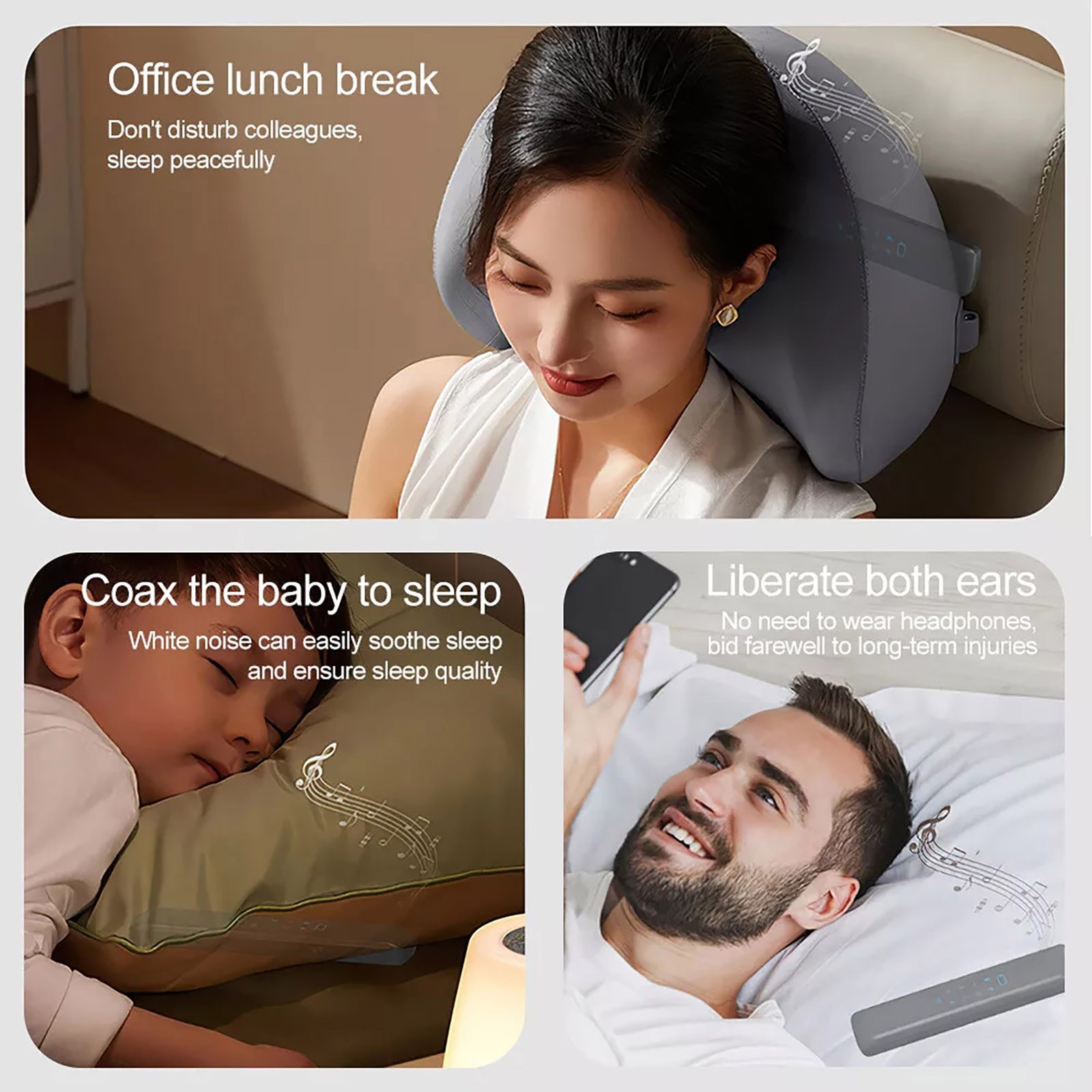 New Under Pillow Speaker Bluetooth Rechargeable Bone Conduction Sound Box