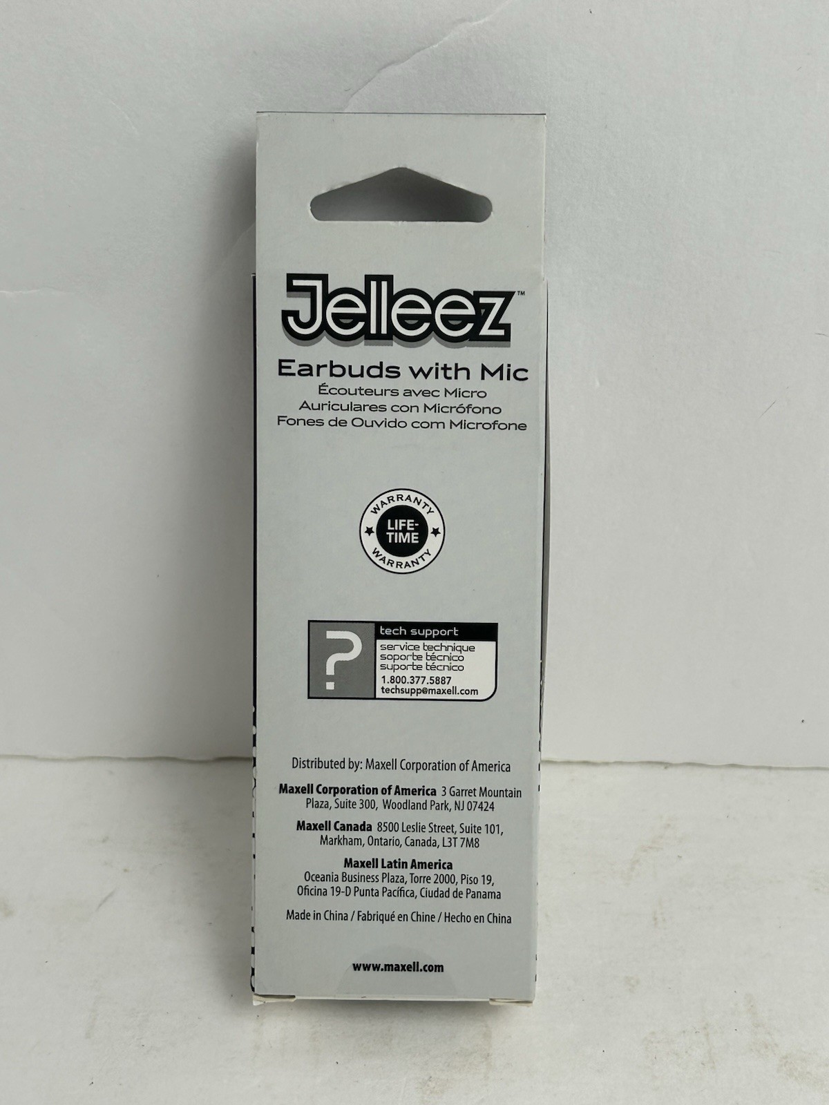 Maxell Soft Comfort Fit 191569 Jelleez Black Corded Earbuds Mic Microphone