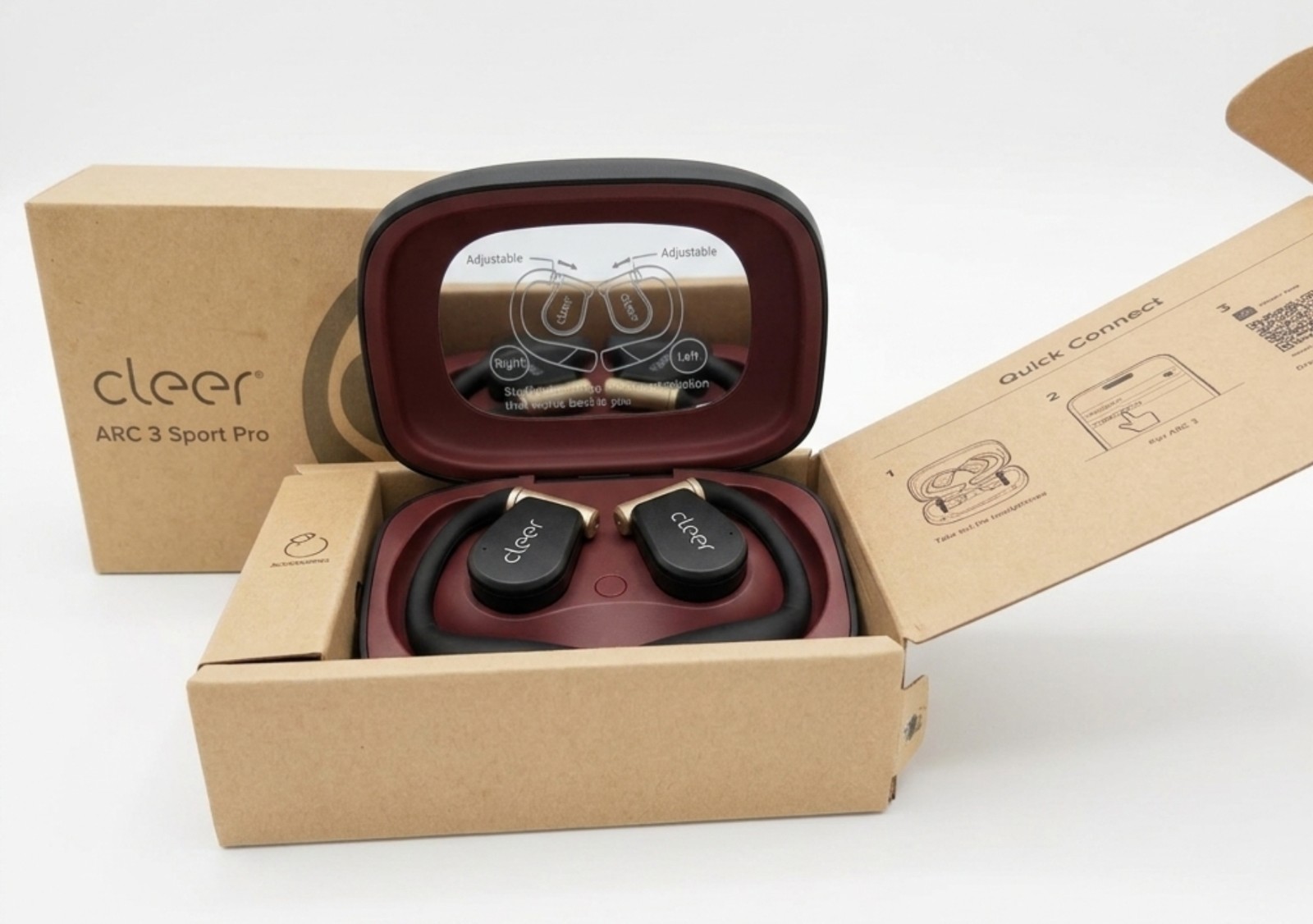 Cleer ARC 3 Sports Pro Open Ear Headphones Blood & Heart Rate Monitor, Dolby