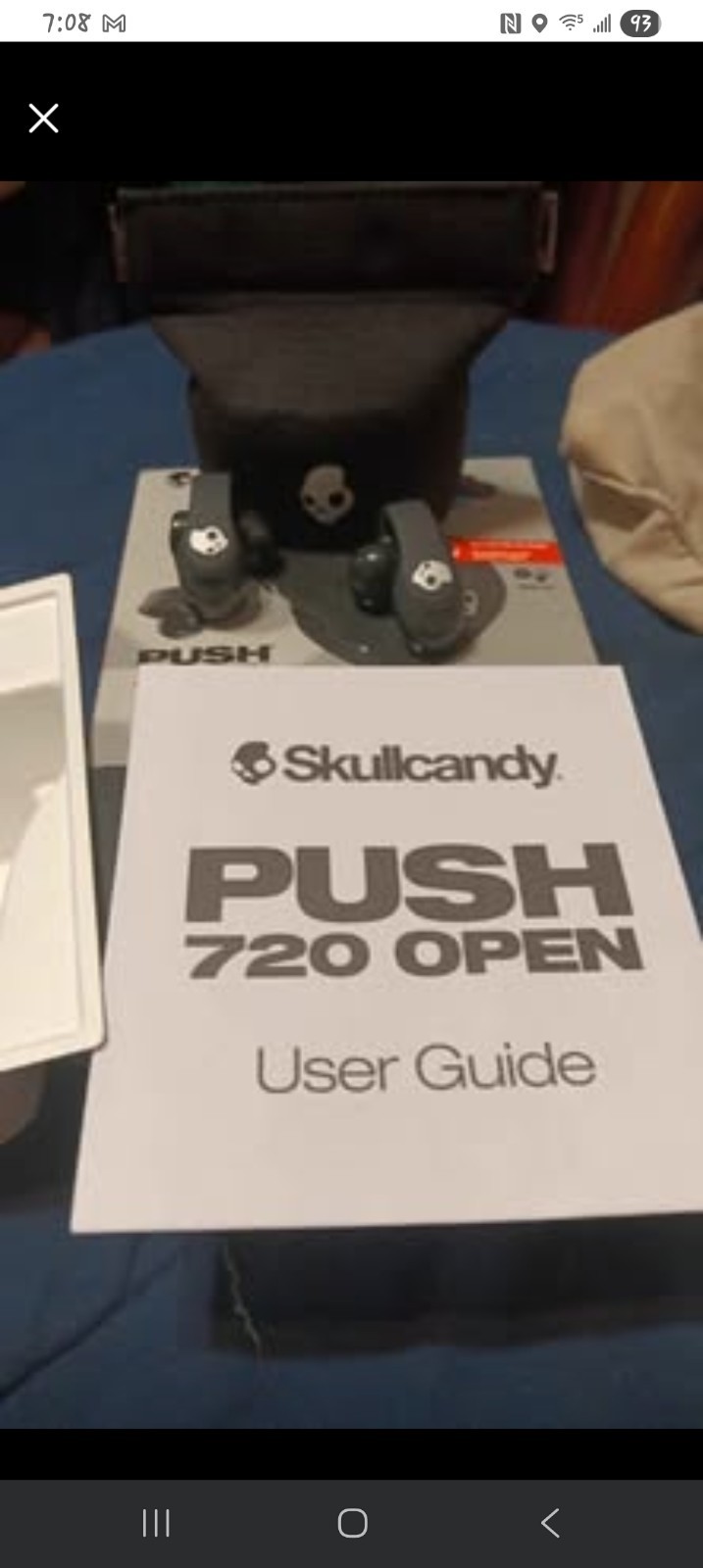 Skullcandy Push 720 Open skullcandy Earbuds black taken out box once and put bac