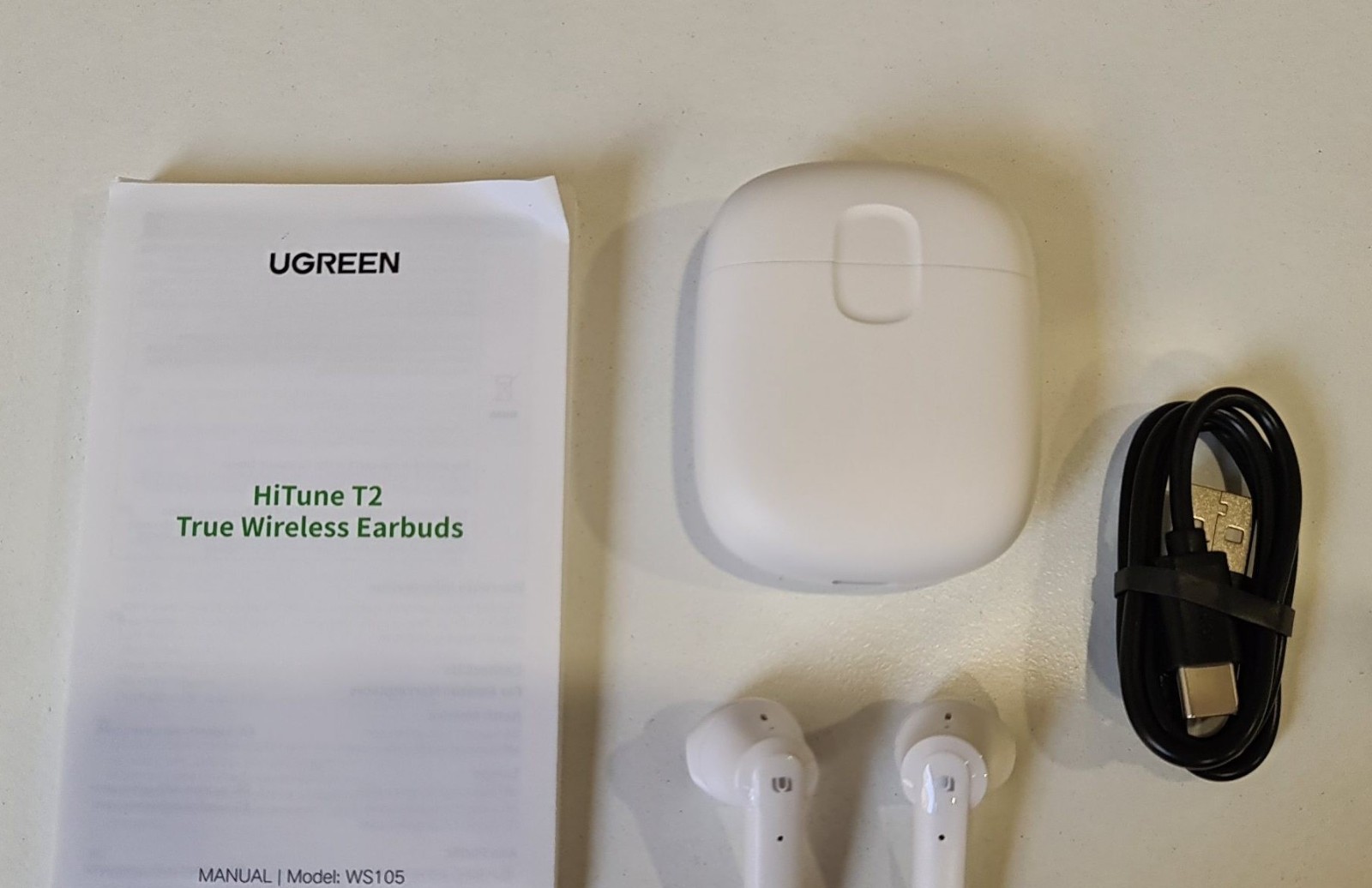 Ugreen HiTune T2 True Wireless Earbuds WS105 (White) NEW SEALED