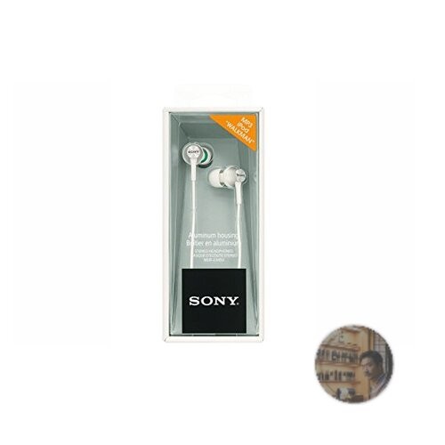Sony MDR-EX450 White In-Ear Headphones Aluminum Housing Hybrid Earpieces New