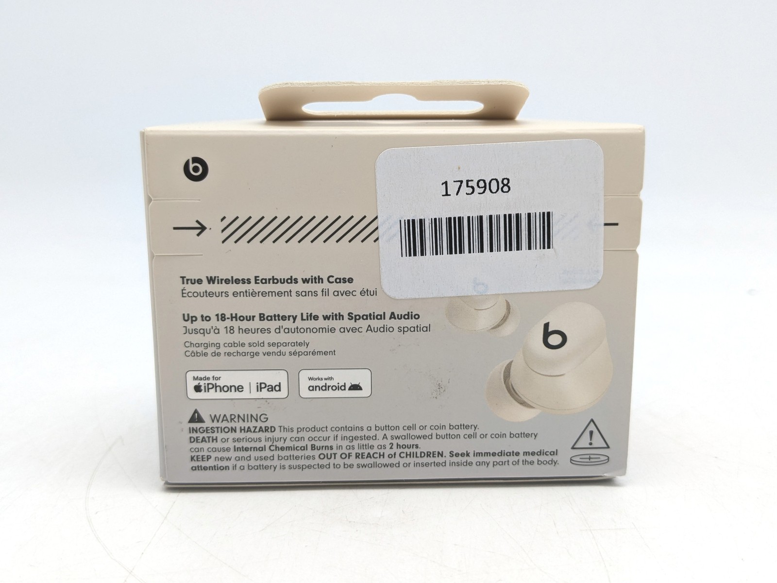 Beats by Dr. Dre Beats Solo Buds Wireless Earbuds (MFN44LL/A) – Matte Ivory