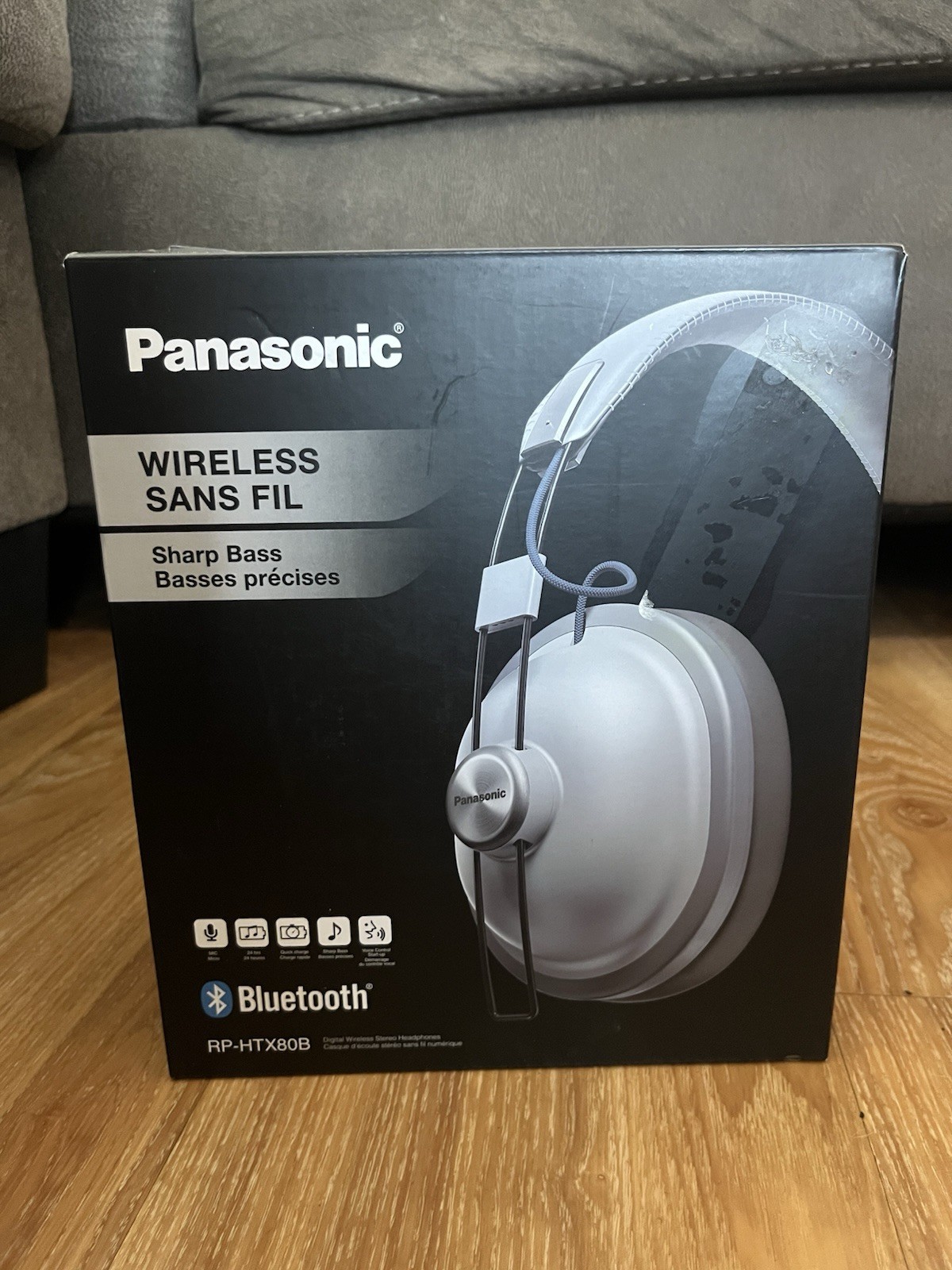 Brand New Panasonic RP-HTX80B Wireless Bluetooth Headphones Free Shipping