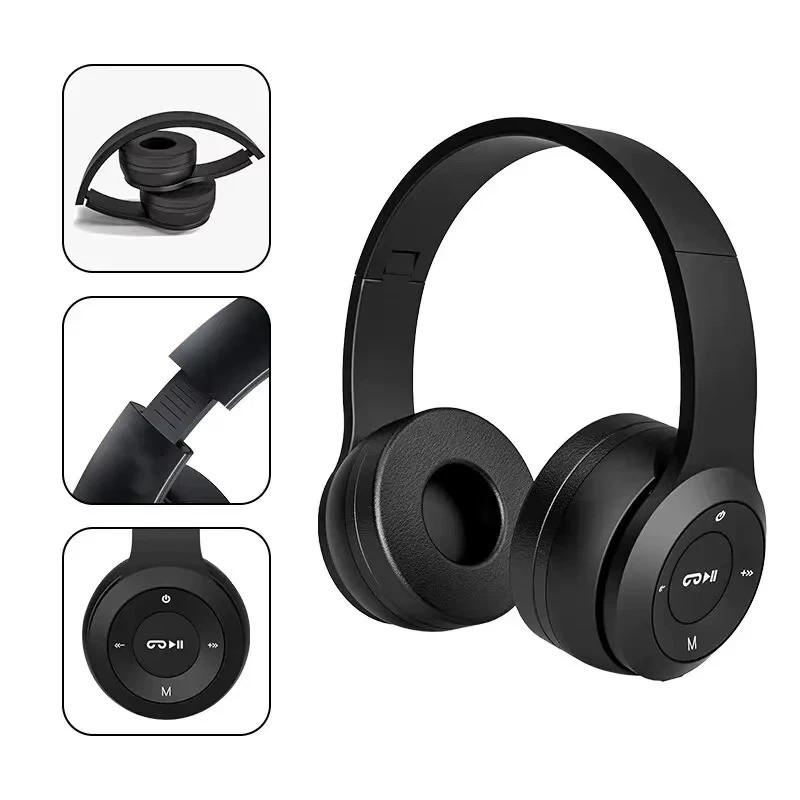 Wireless Headphones Bluetooth Noise Cancelling Stereo Earphones Over Ear Headset