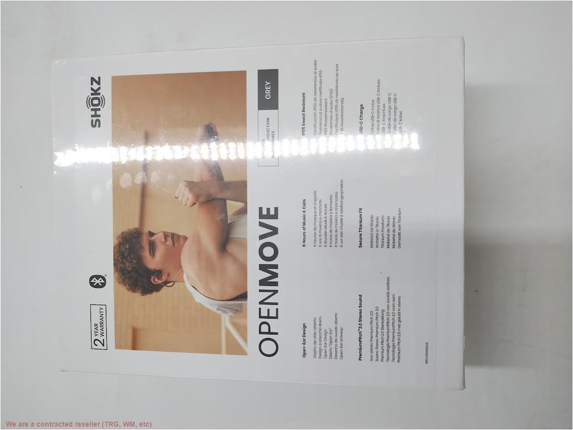 Shokz OpenMove Bluetooth Wireless Headphones – Gray: Open-Ear Bone Conduction,