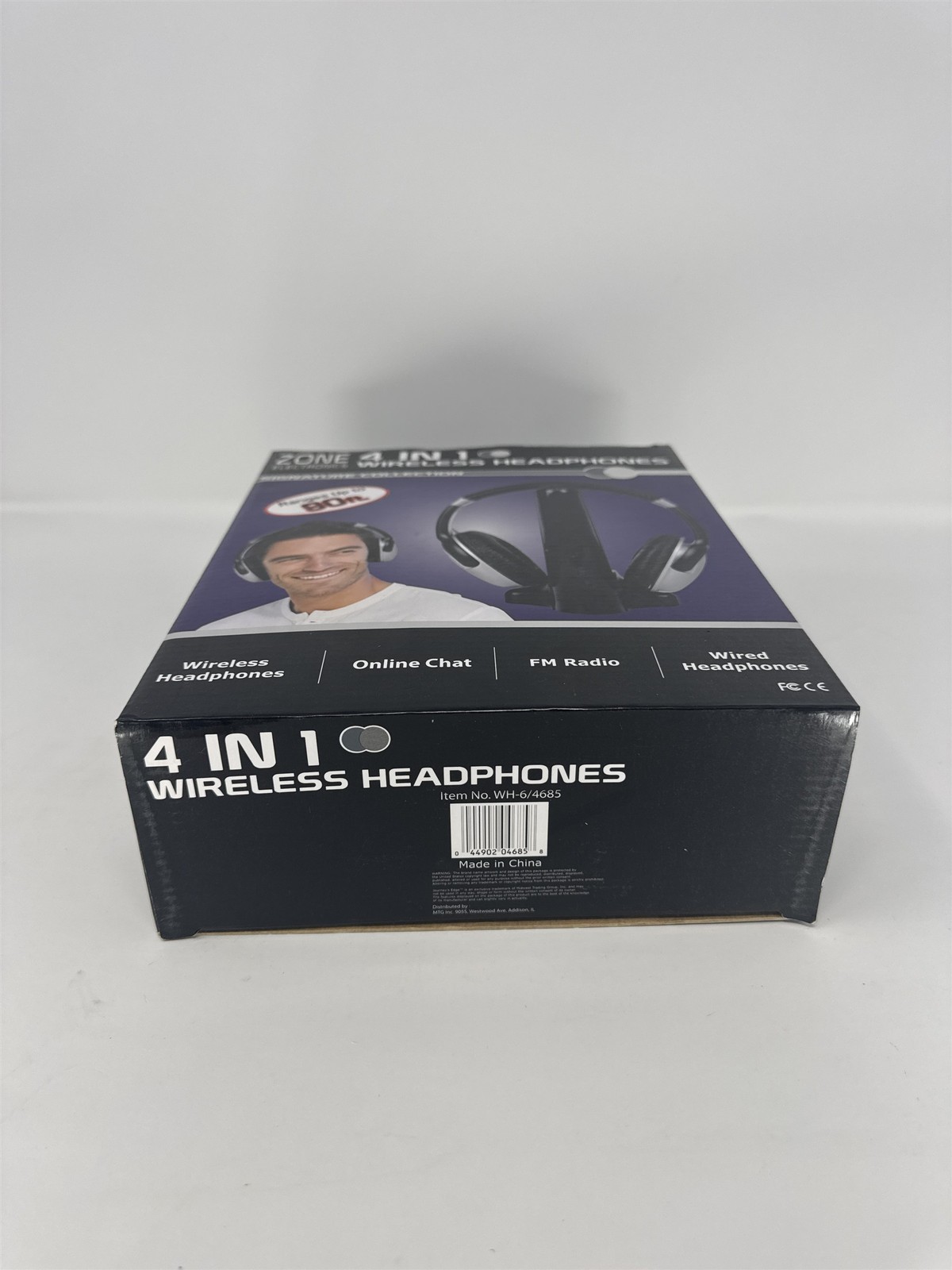 Zone Electronics 4 in 1 Wireless Headphones FM Radio Online Chat TV New Sealed