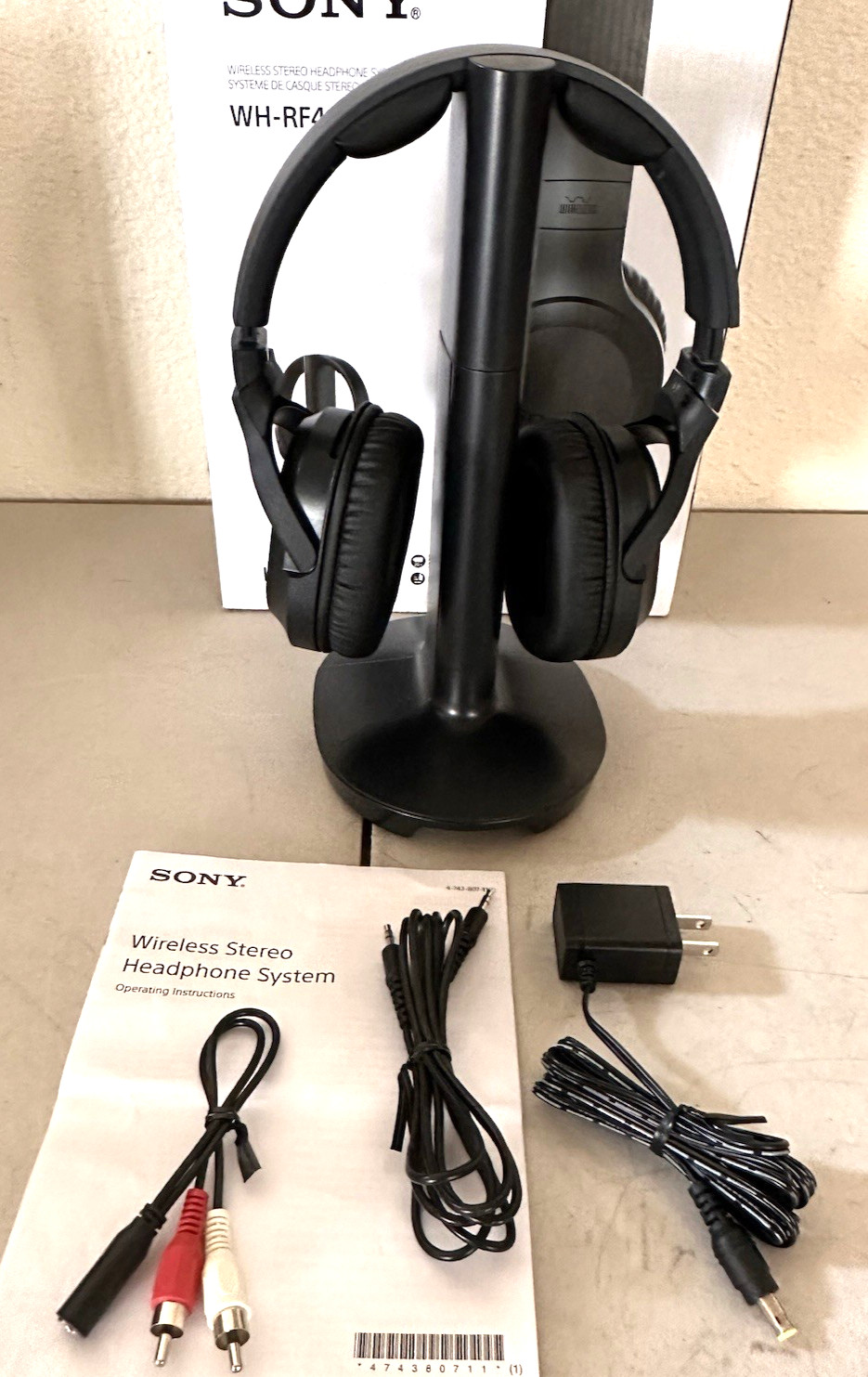 Sony – WHRF400 RF Wireless Over-the-Ear TV Headphones – Black NEW!!