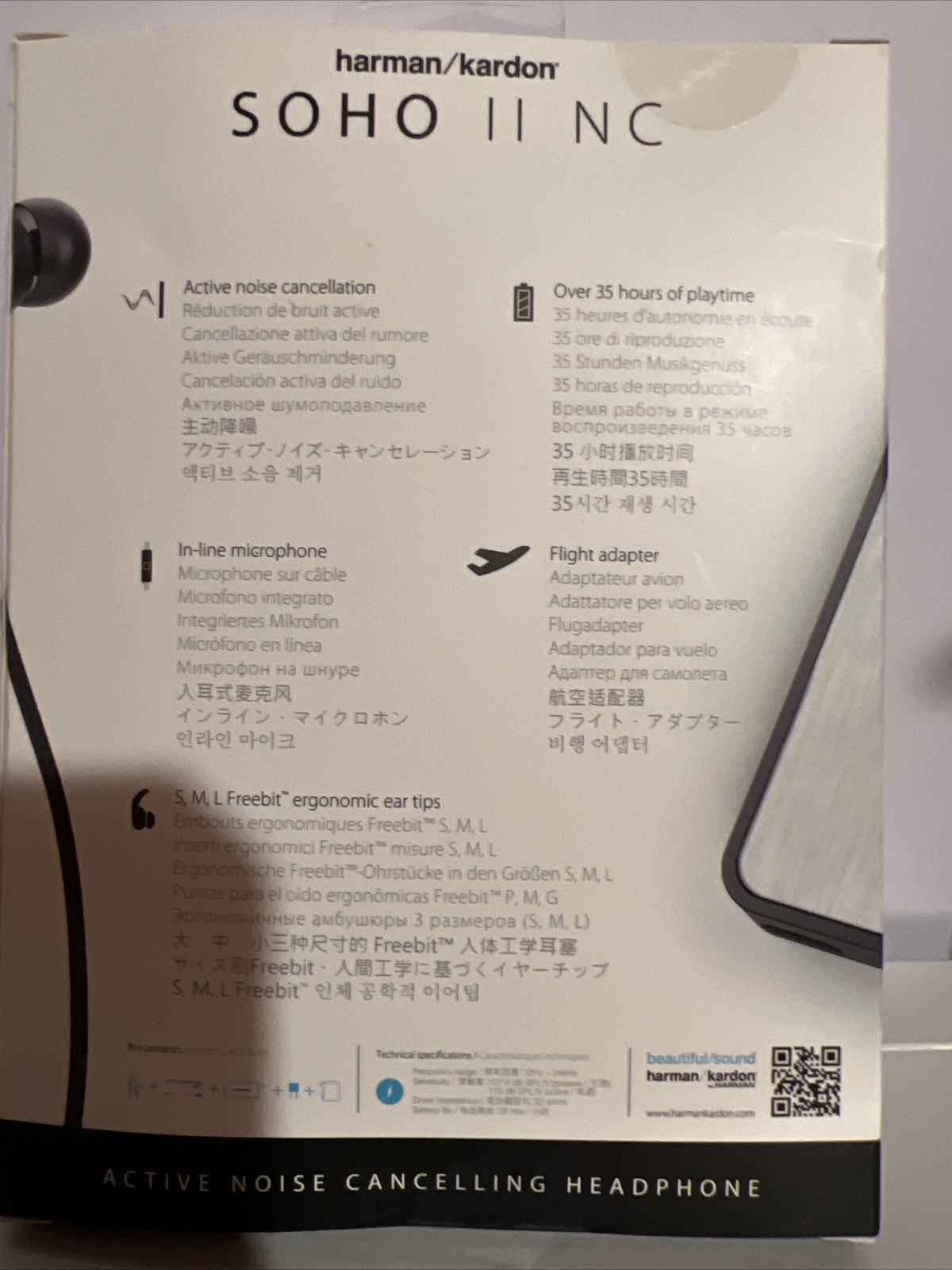 HARMAN KARDON SOHO II NC NOISE CANCELLING EARBUD HEADPHONES