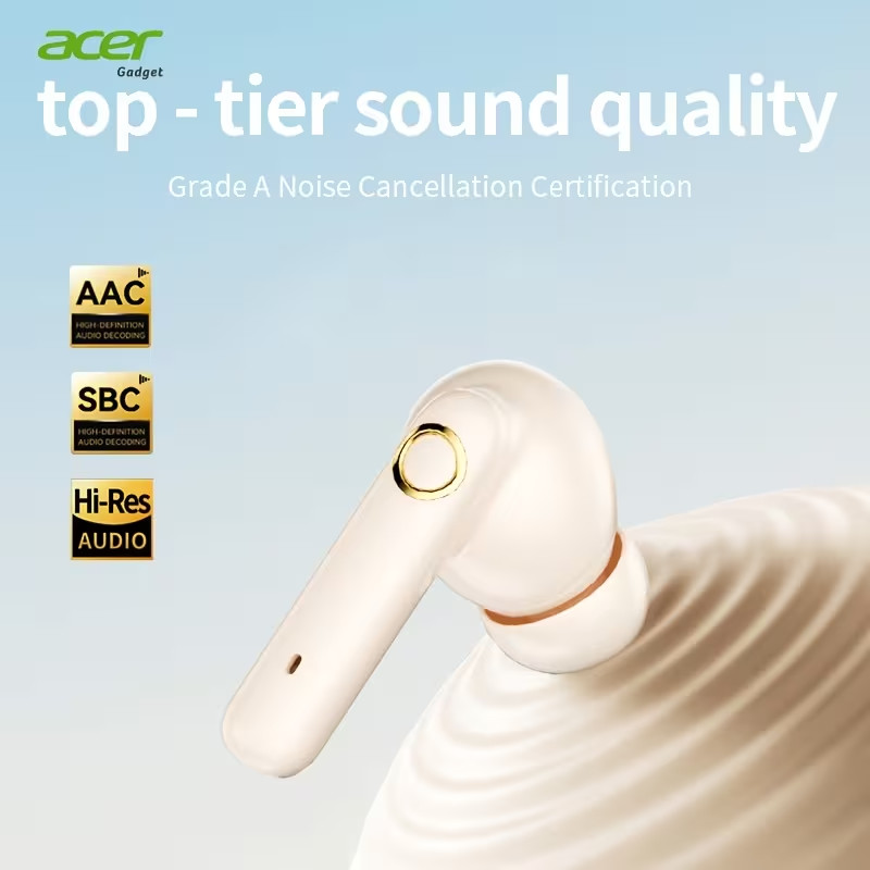 Acer’S New 2025 Model TWS Wireless Earbuds- Beige
