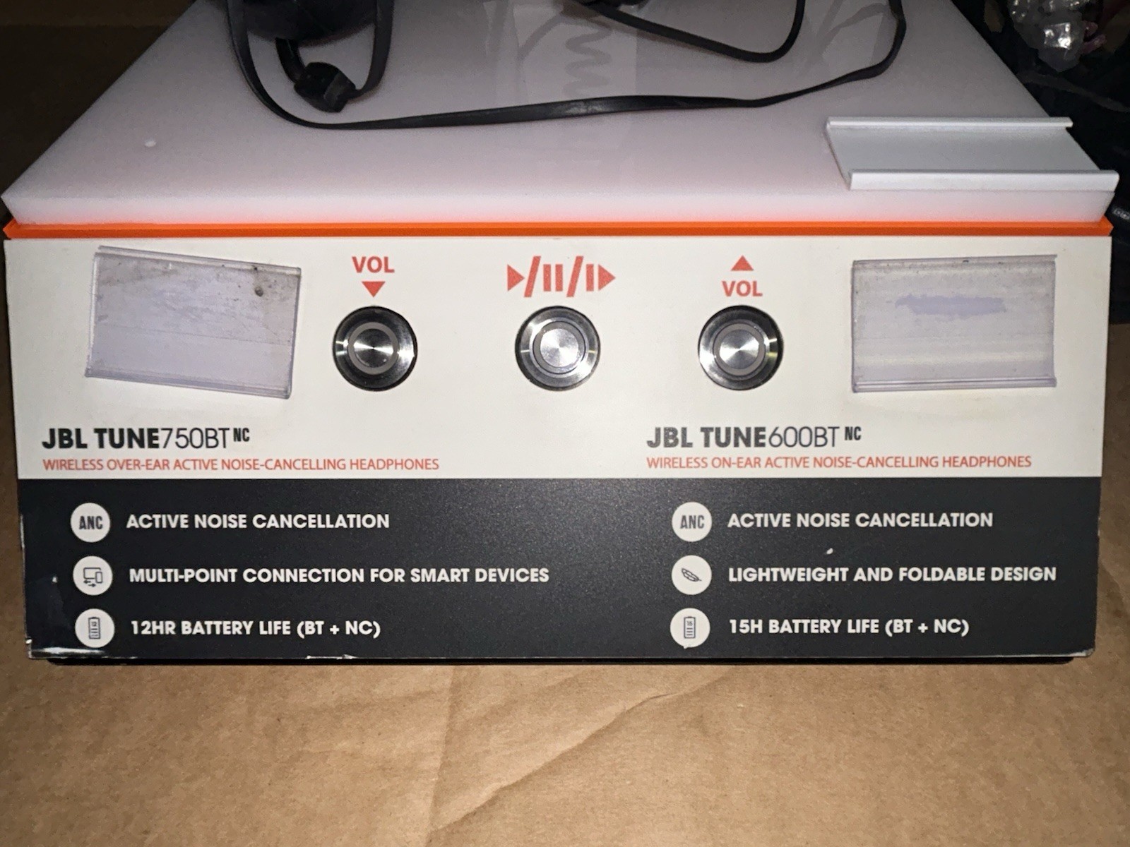 JBL Tune Series 600BTNC & 750BTNC Headphone Display Store Model Tested & Works