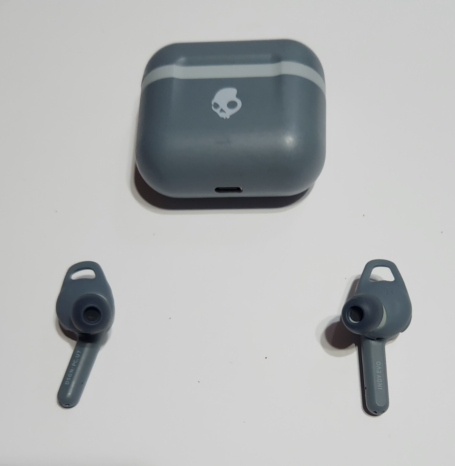 OEM Gray Skullcandy INDY EVO True Wireless Headphones with Case S2IVW with WINGS