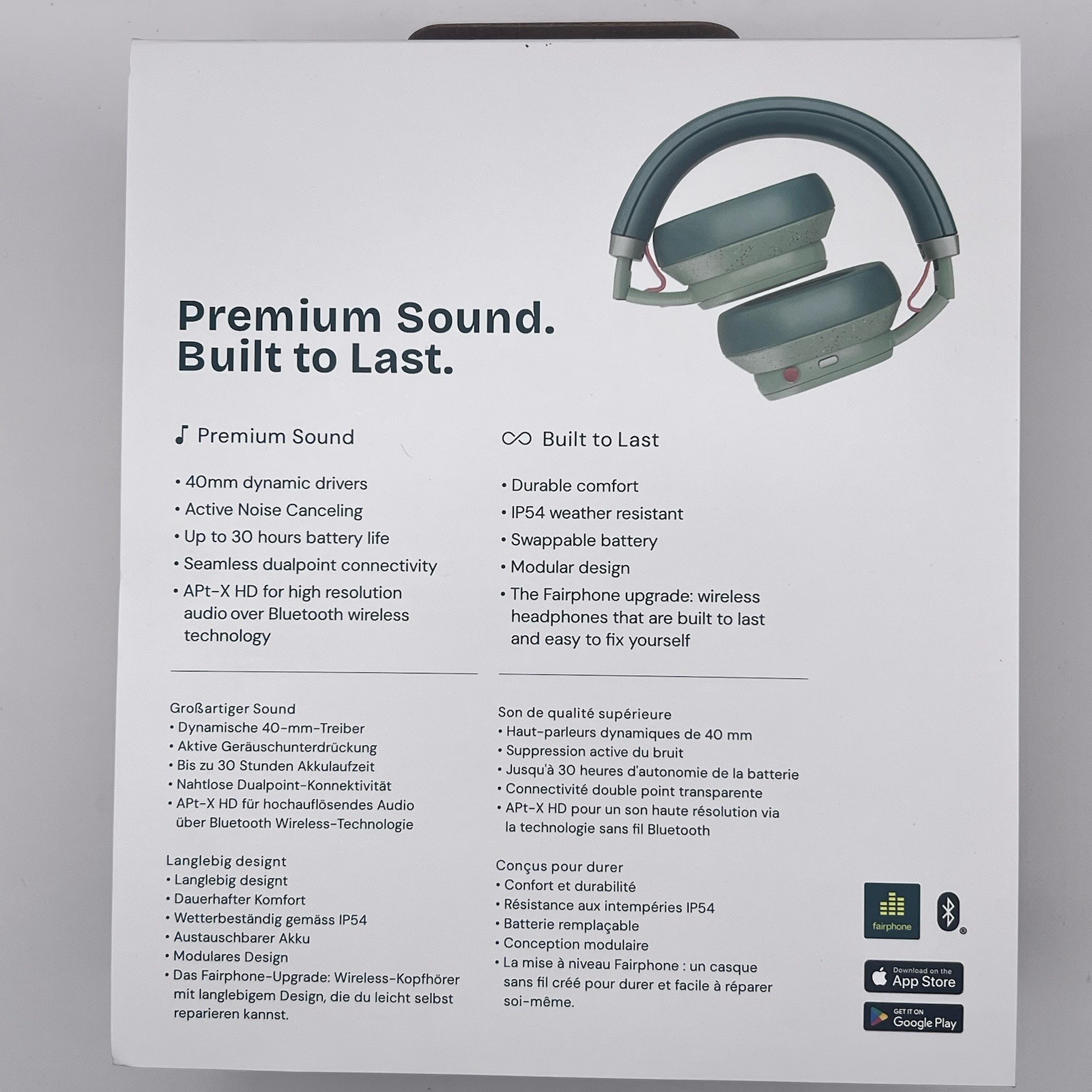 Fairbuds XL by fairphone Wireless Bluetooth Headphones – Green, Brand New