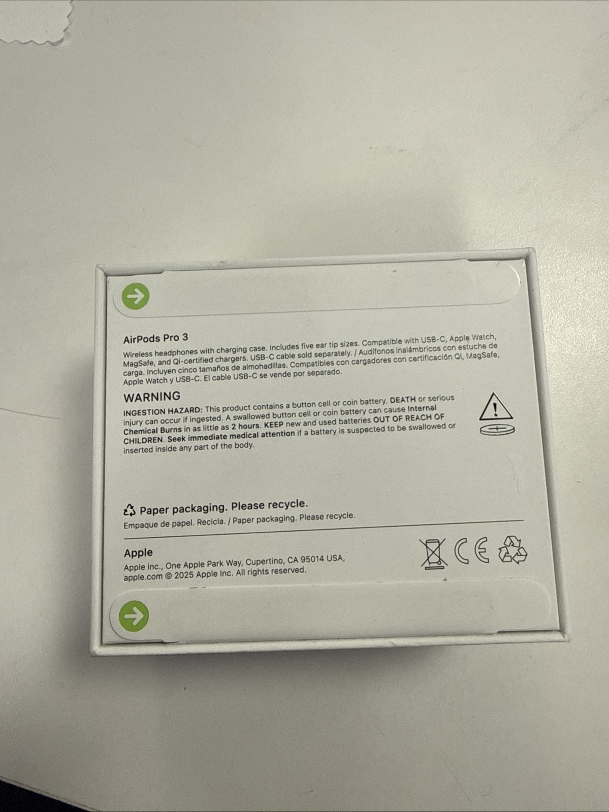 Apple AirPods Pro 3 – Wireless Active Noise Cancelling Earbuds – NEW SEALED !!!