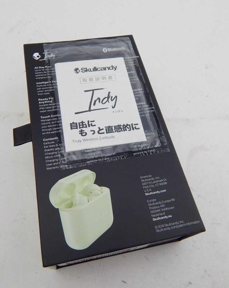 Skullcandy Indy Truly Wireless/Bluetooth In-ear Headphone #S2SSW-M692-Fresh Mint
