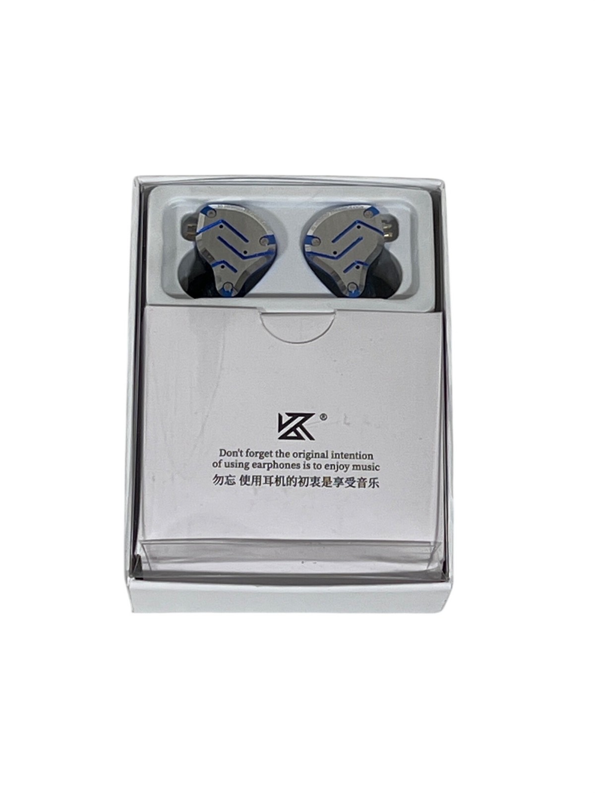 KZ ZS10 Pro, Linsoul 4BA+1DD 5 Driver in-Ear HiFi Metal Earphones With Mic Blue