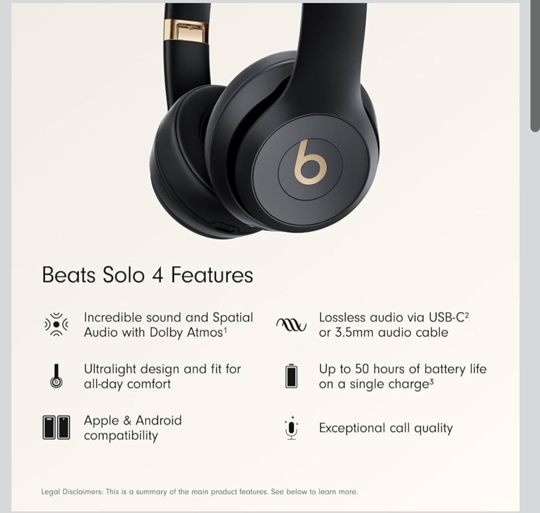 Beats by Dr. Dre Solo 4 Wireless Bluetooth On-Ear Headphones Black Pink Blue