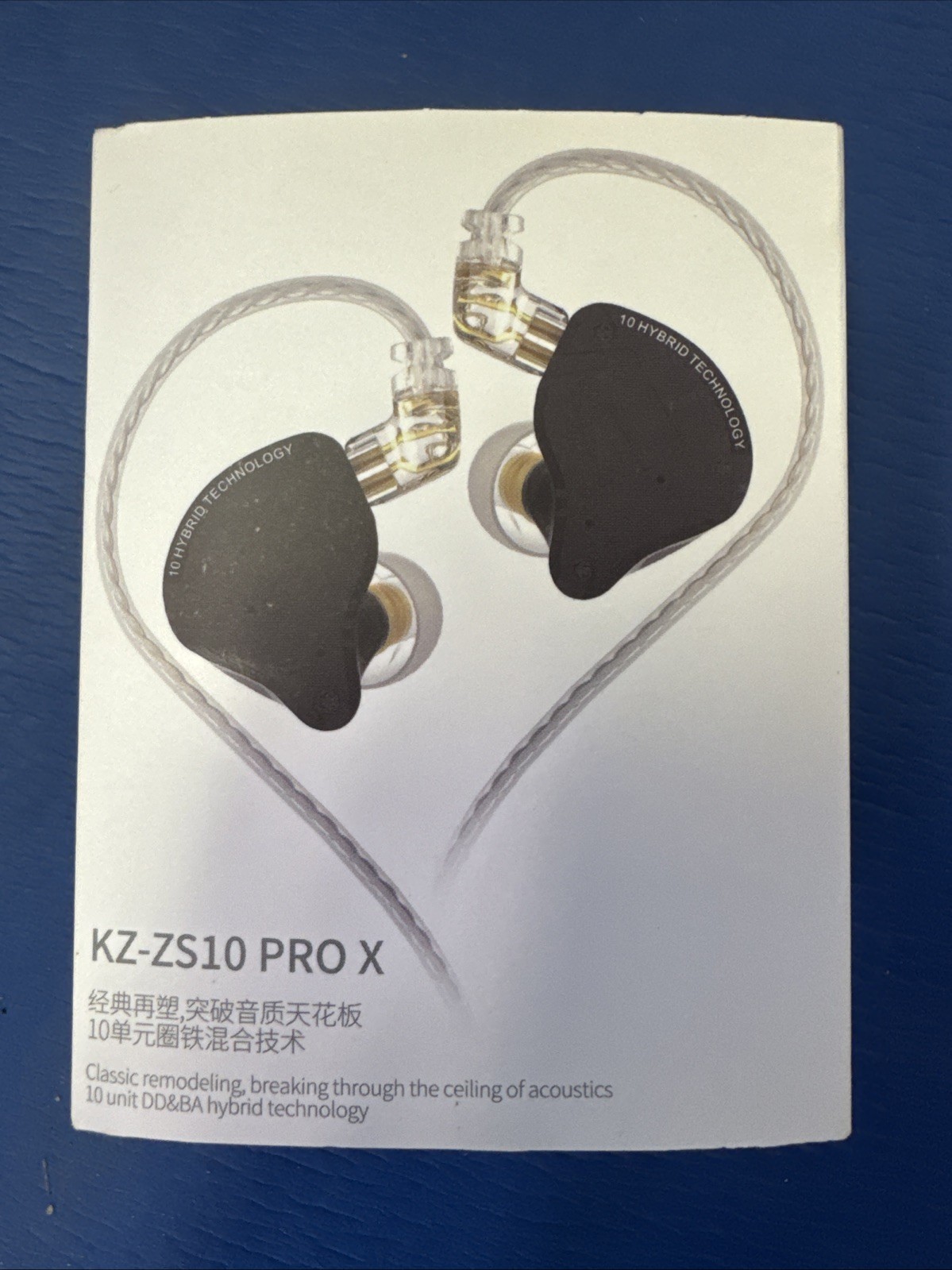 Linsoul KZ-ZS10 Pro X In-Ear Monitors Earbuds, Black With 3.5mm Detachable Cable