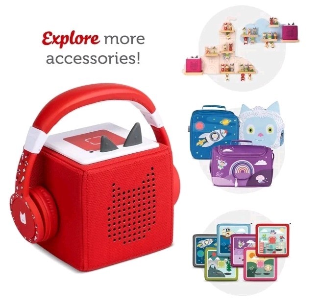 Red Headphones For Kids-Toniebox 1 – Open Box, Missing Cable