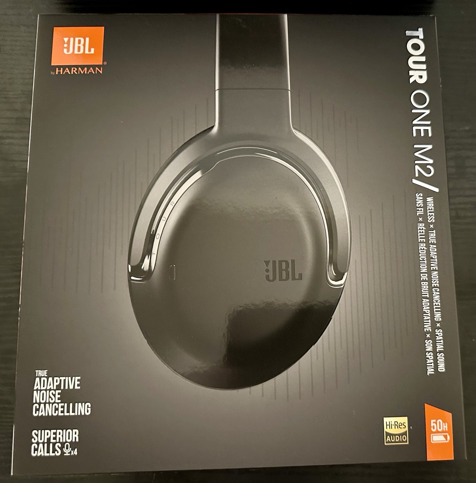JBL Tour One M2 Wireless Bluetooth Over-Ear Headphones Noise Cancelling Black