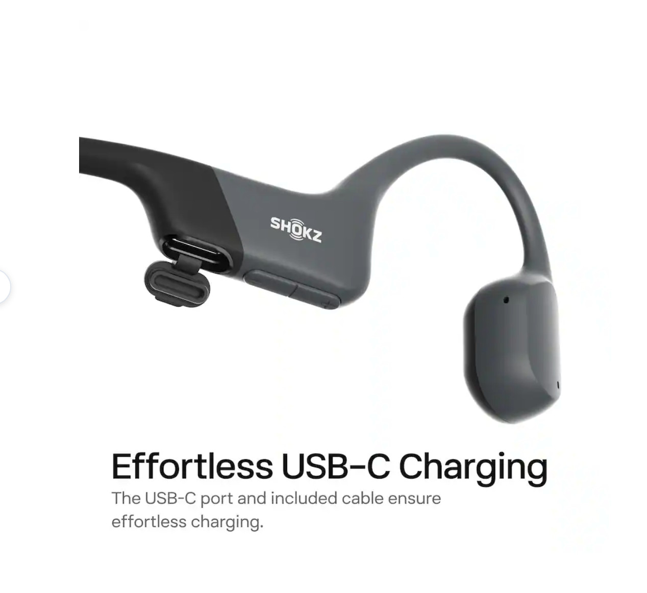 Shokz OpenRun Wireless Bone Conduction Headphones – Black (S803BK)