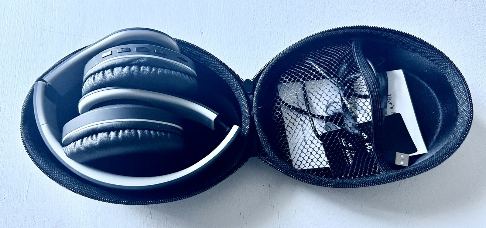 Zihnic WH-816 Black Gray Foldable Wireless Bluetooth Over The Ear Headphones