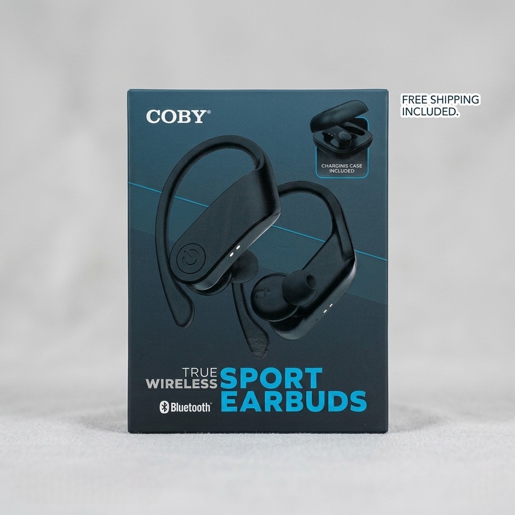 Coby Wireless Bluetooth Sport Earbuds Charging Case Included