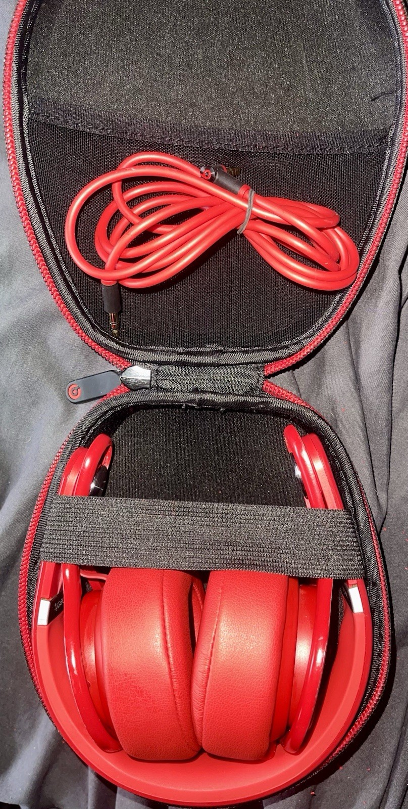 BEATS MIXR MIXER DJ PROFESSIONAL WIRED HEADPHONES RED