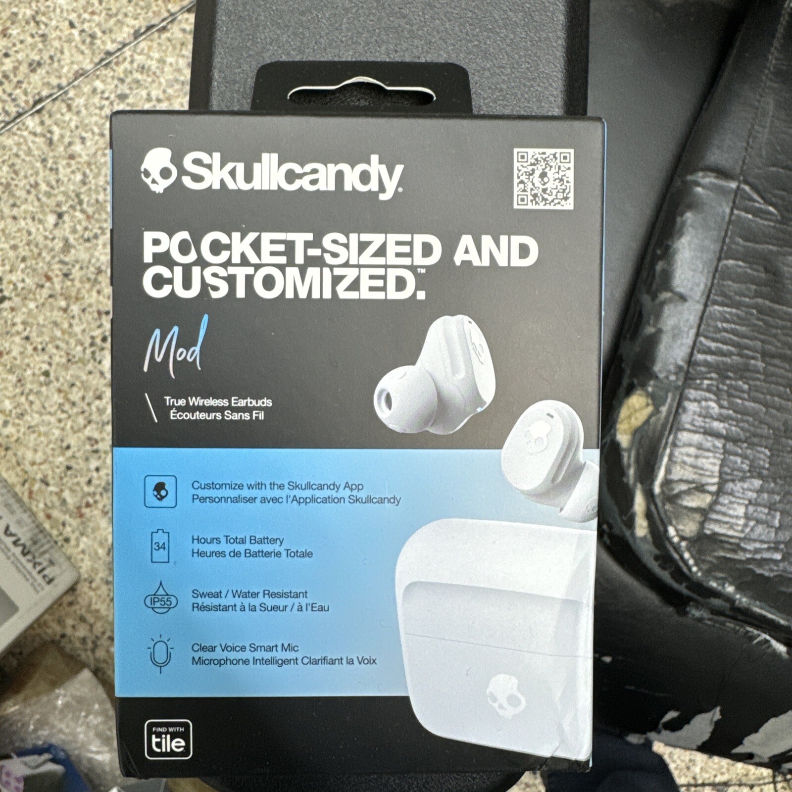 Skullcandy Mod True Wireless Earbuds Light Grey/Blue – Brand New Factory Sealed