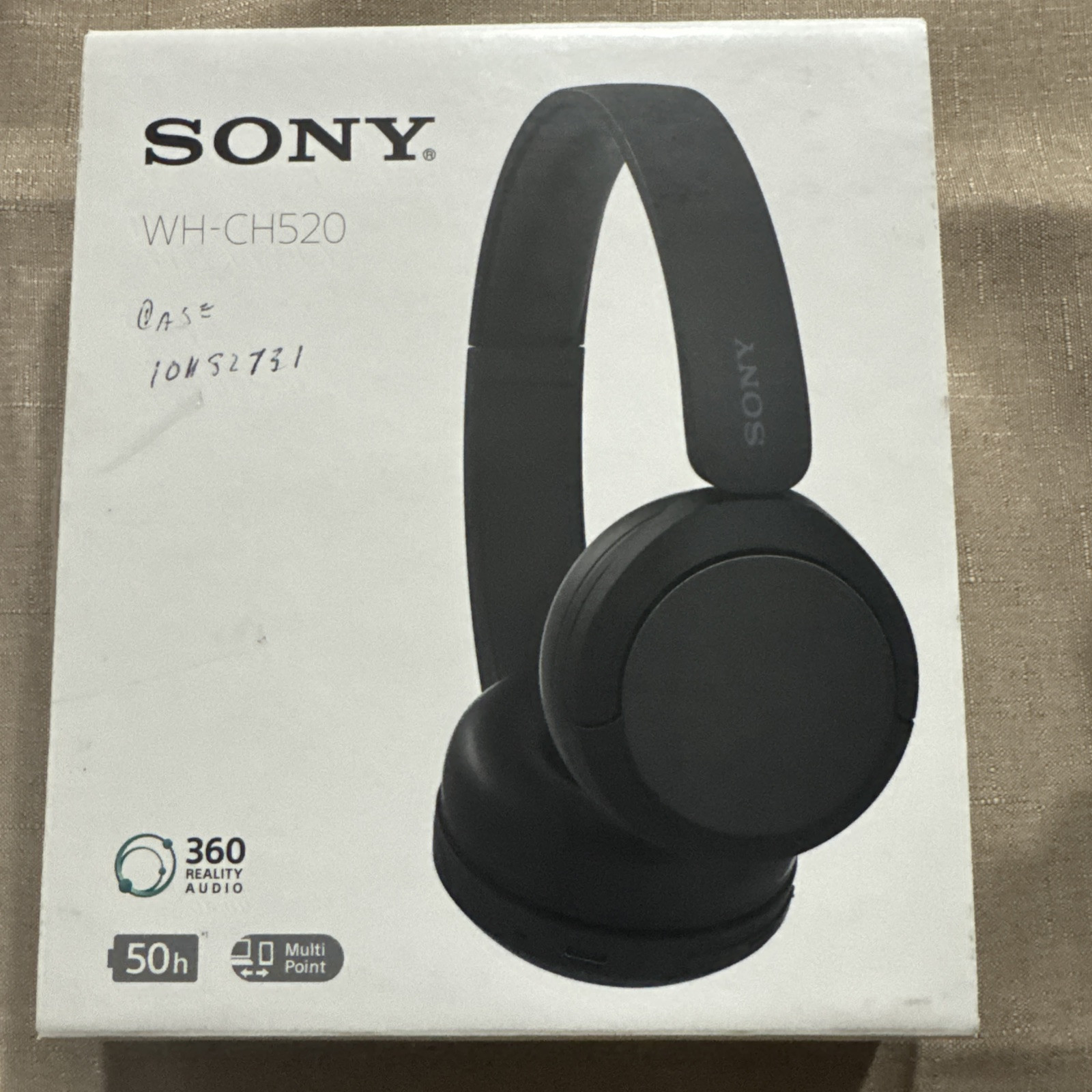 SONY WH-CH520 Wireless Headphones Bluetooth Headset with Microphone CH520 -Black