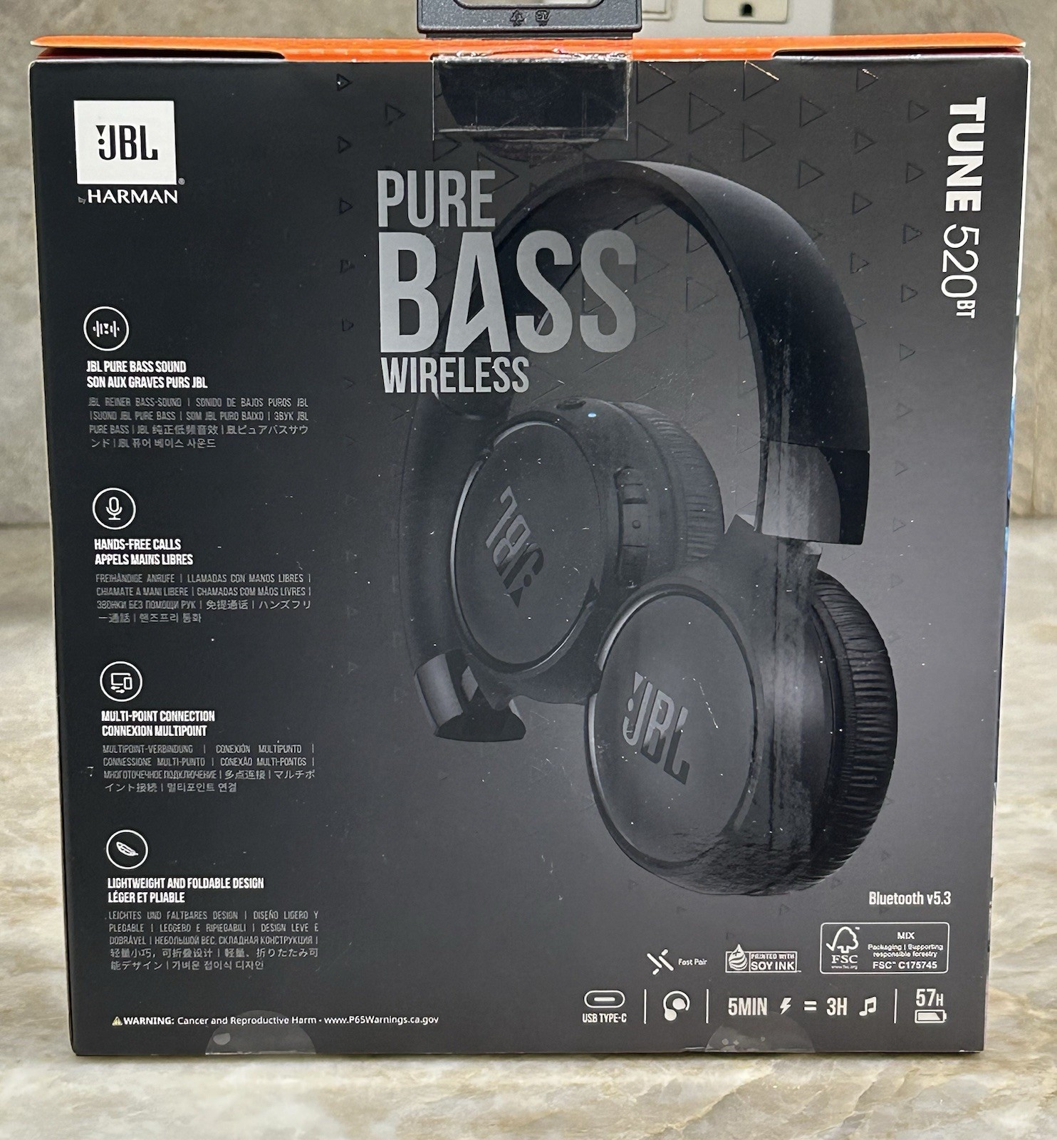 JBL By Harman Tune BT Bluetooth Headphones Wireless New Sealed