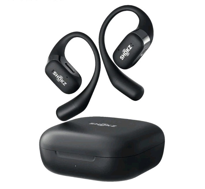 Shokz OpenFit Open-Ear True Wireless Bluetooth Earbuds, Ear-Hook, Black