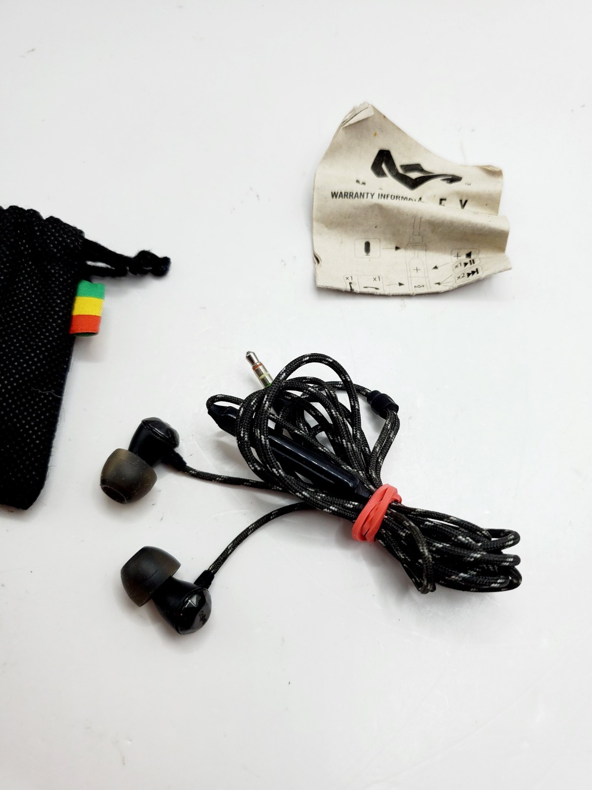 Marley Wired Earphones black 3.5mm Jack