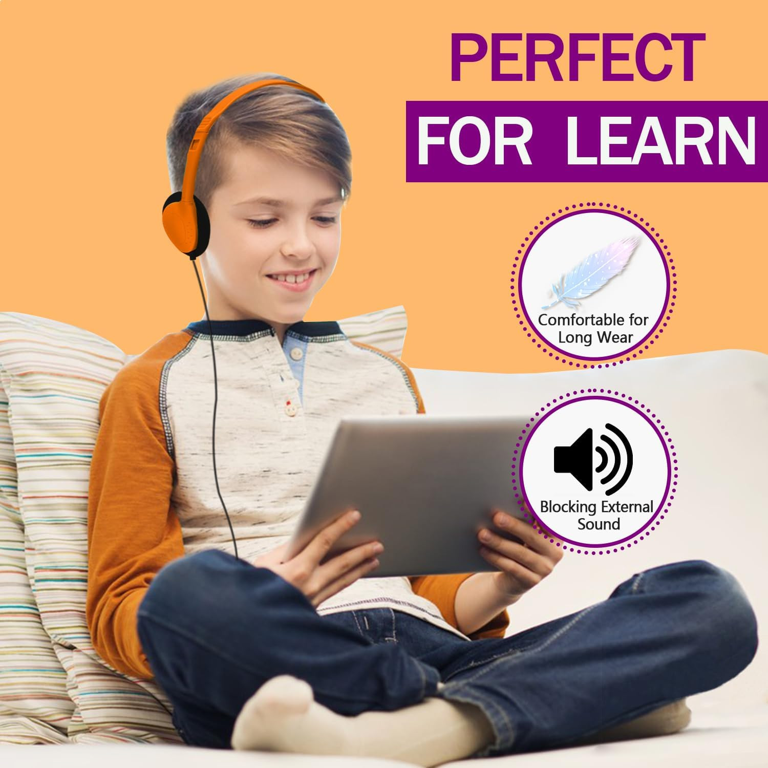 Classroom Headphones Bulk 100 Pack Class Set for School Students Kids and Adult