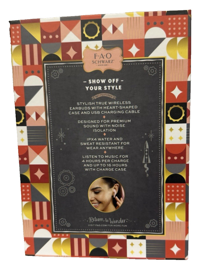 FAO Schwarz Music Love True Bluetooth Wireless Earbuds