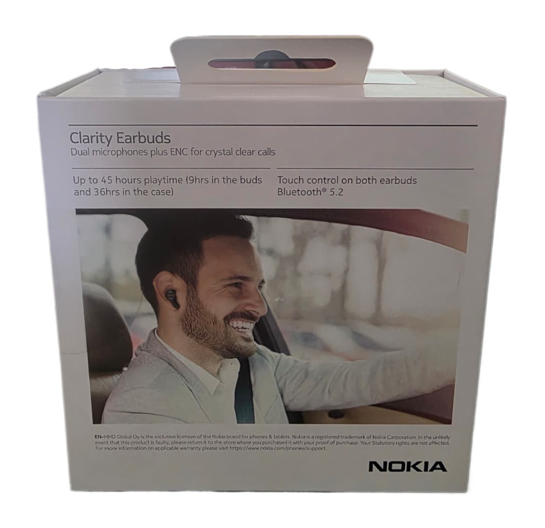 Nokia TWS821W Clarity Wireless Earbuds, Black – NEW
