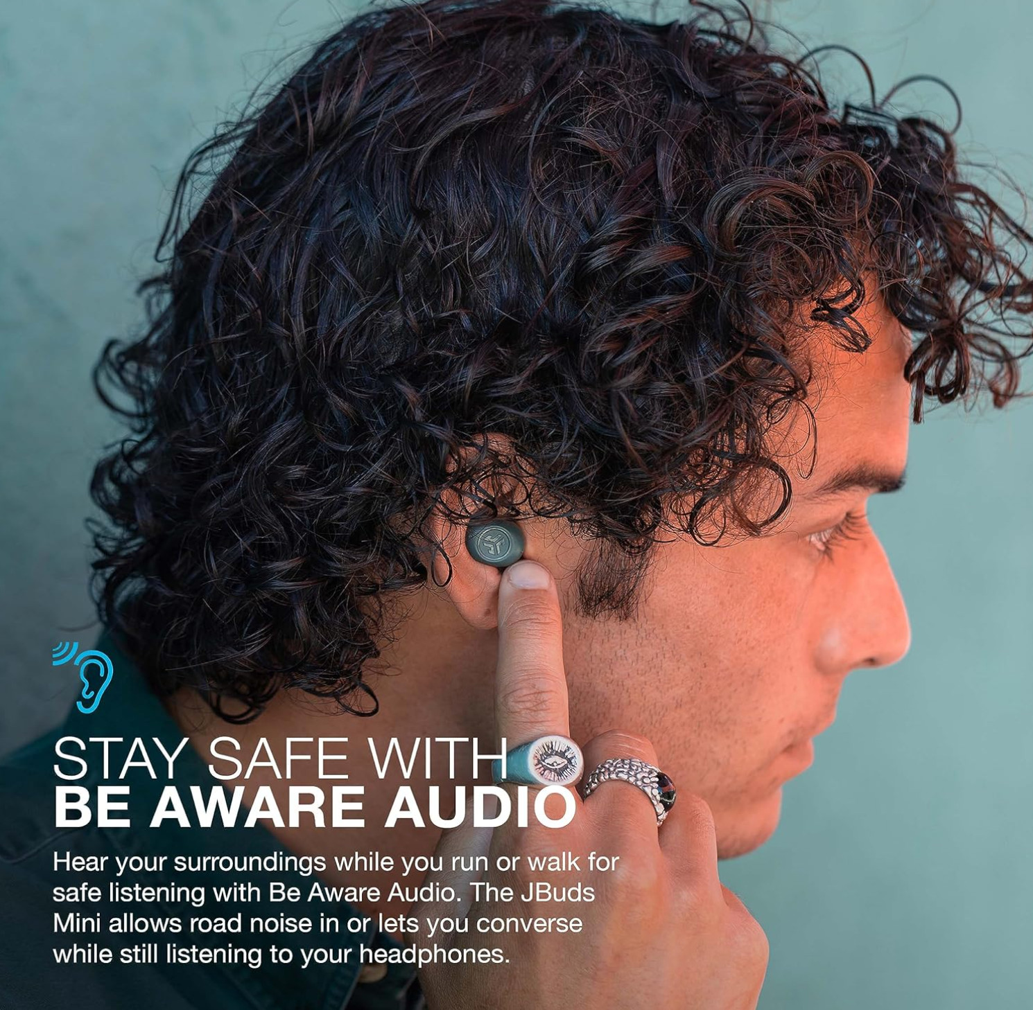 JBuds Mini True Wireless Bluetooth Earbuds + Charging Case, Crystal Clear Calls