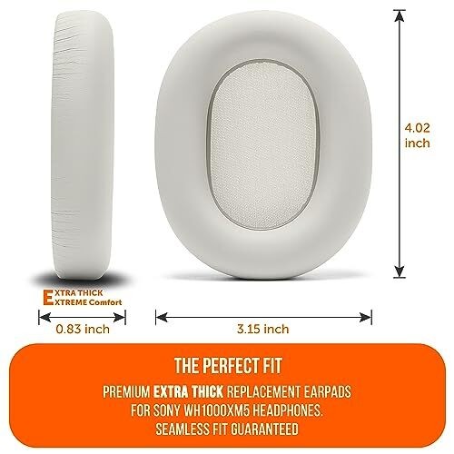 WC Wicked Cushions Extra Thick Earpads for Sony XM5 – Soft PU Leather