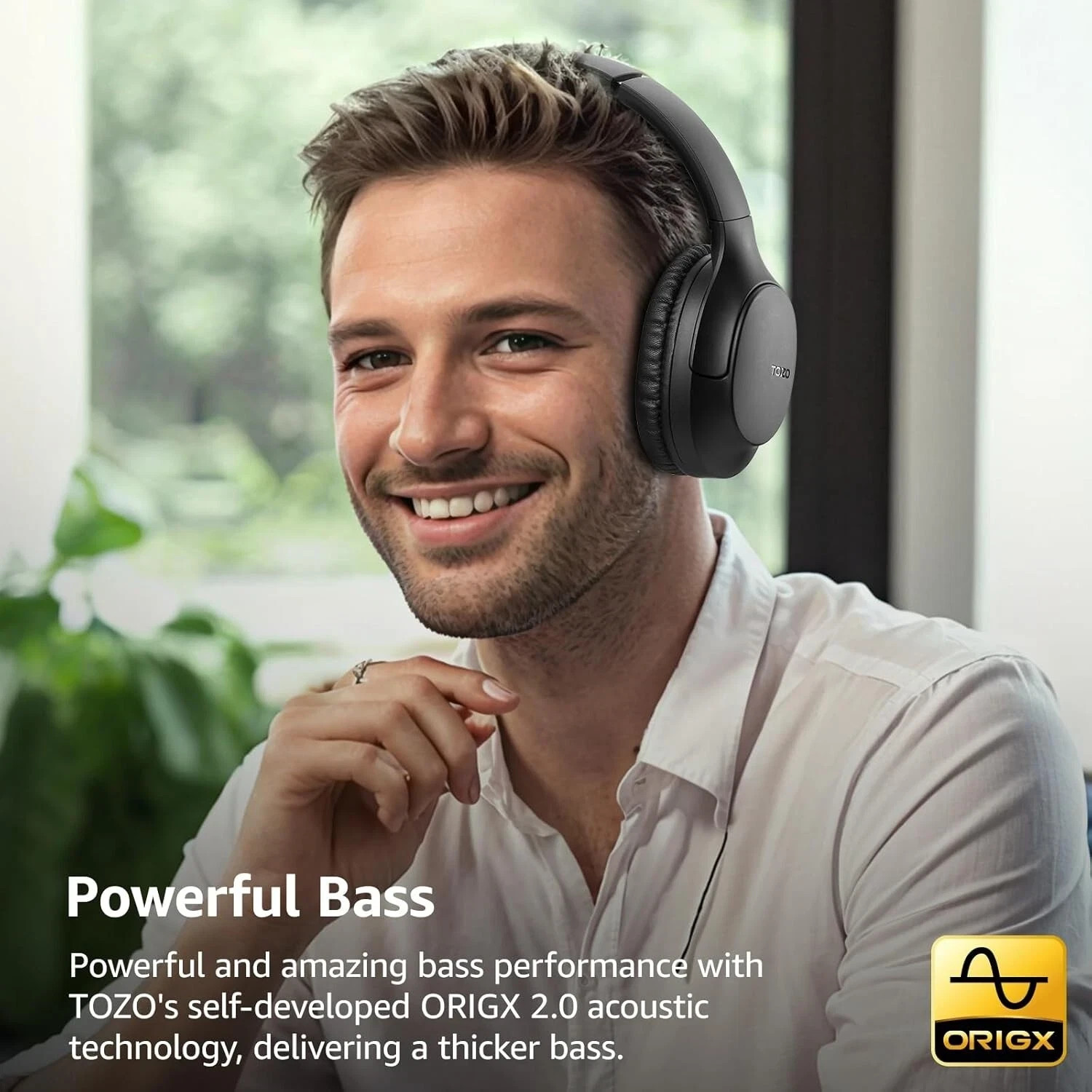 TOZO HA1 Foldable Bluetooth 5.4 Headphone Call Noise Cancelling Wireless Headset