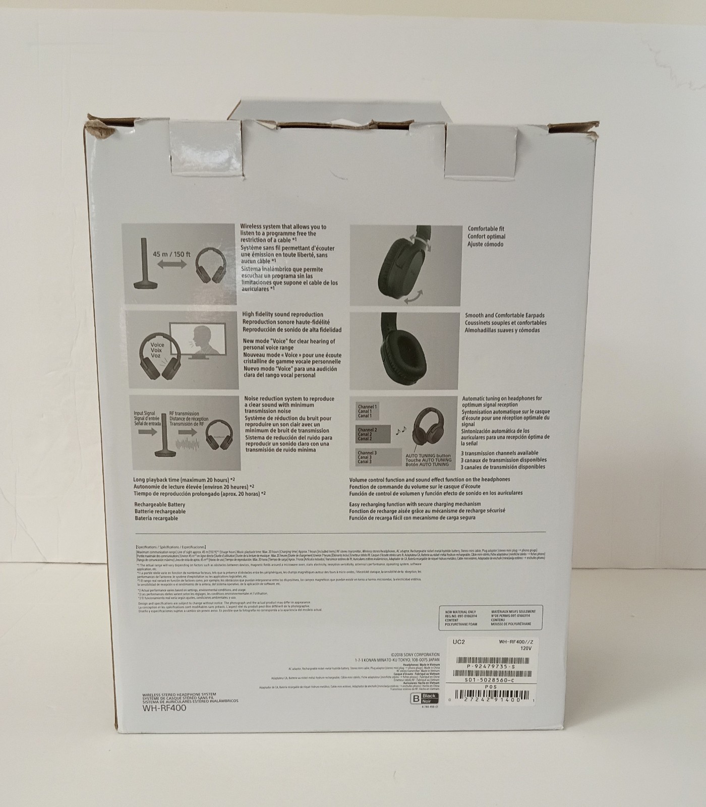 Sony RF400 Wireless Home Theater Headphones for TV Watching (WHRF400)