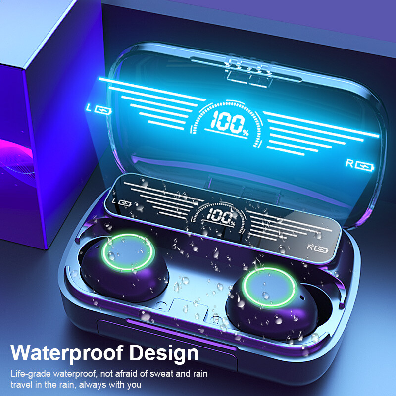 Bluetooth 5.3 Earbuds True Wireless Headphones Super Bass Waterproof Headset