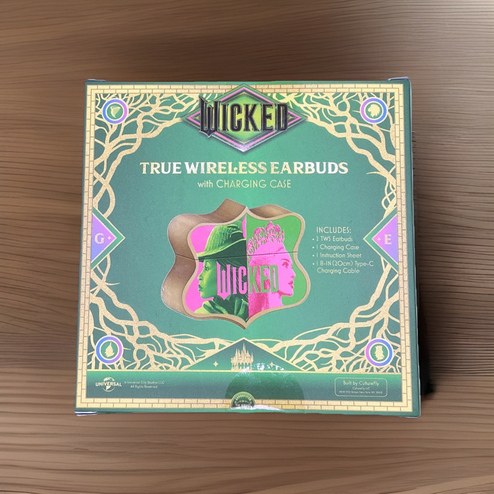Wicked True Wireless In-Ear Earbuds w/ Charging Case, Built-In Mic, USB-C