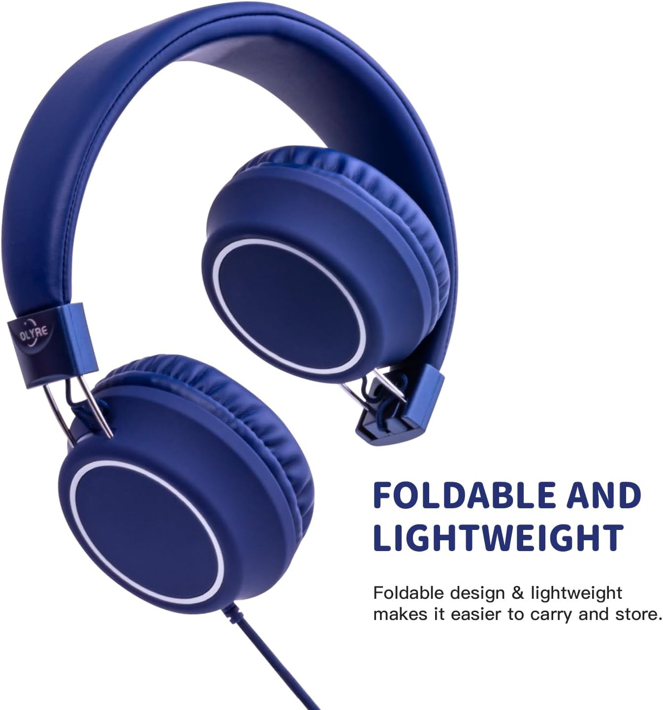 Olyre Kids Headphones, Toddler Headphones with Cord for School Plane Travel, Lig